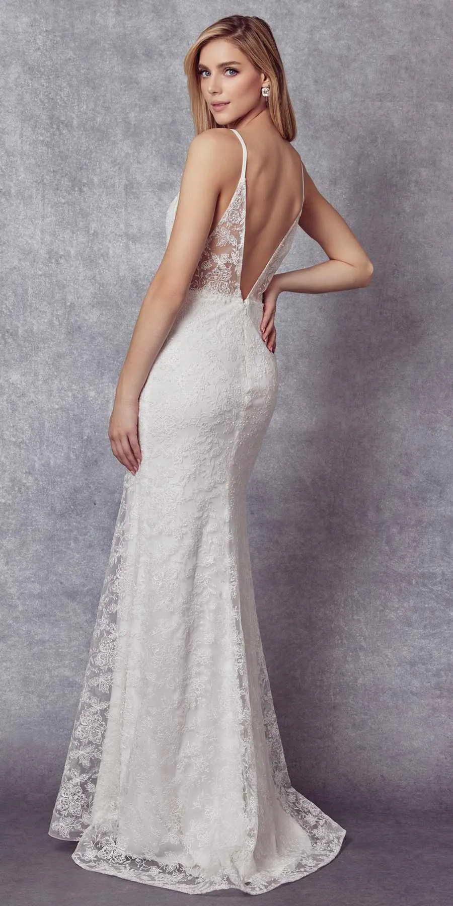 Juliet 272 Embroidered Lace With Stone Accents Fitted Dress