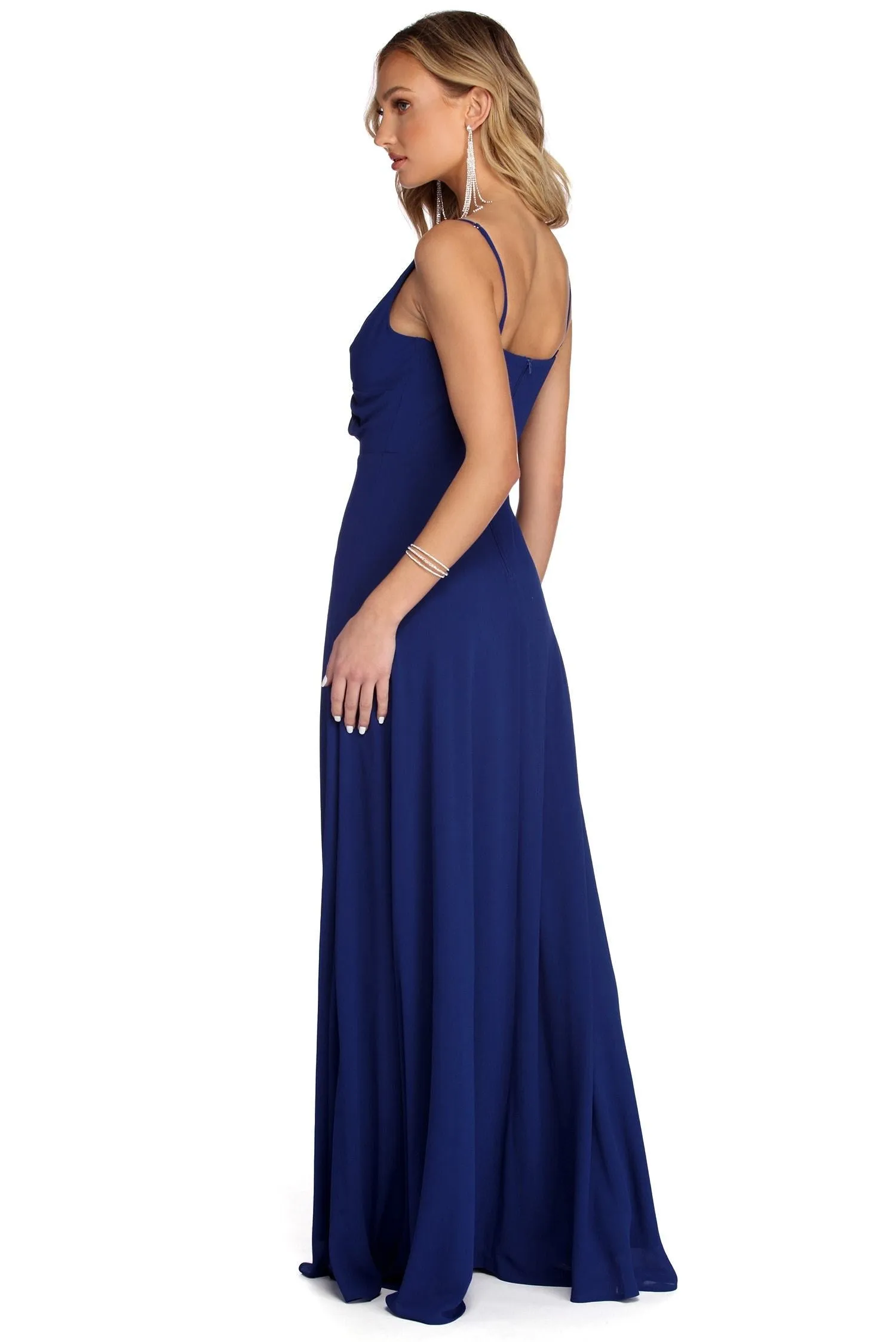Julissa Formal Stylish Sleeveless Chiffon Dress