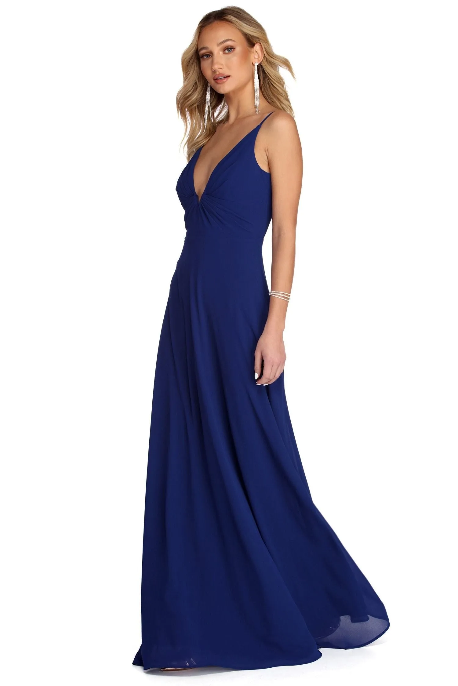 Julissa Formal Stylish Sleeveless Chiffon Dress