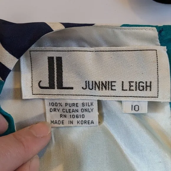 Junnie Leigh Vintage Tiered Silk Print Dress Size 10