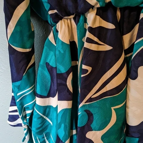 Junnie Leigh Vintage Tiered Silk Print Dress Size 10