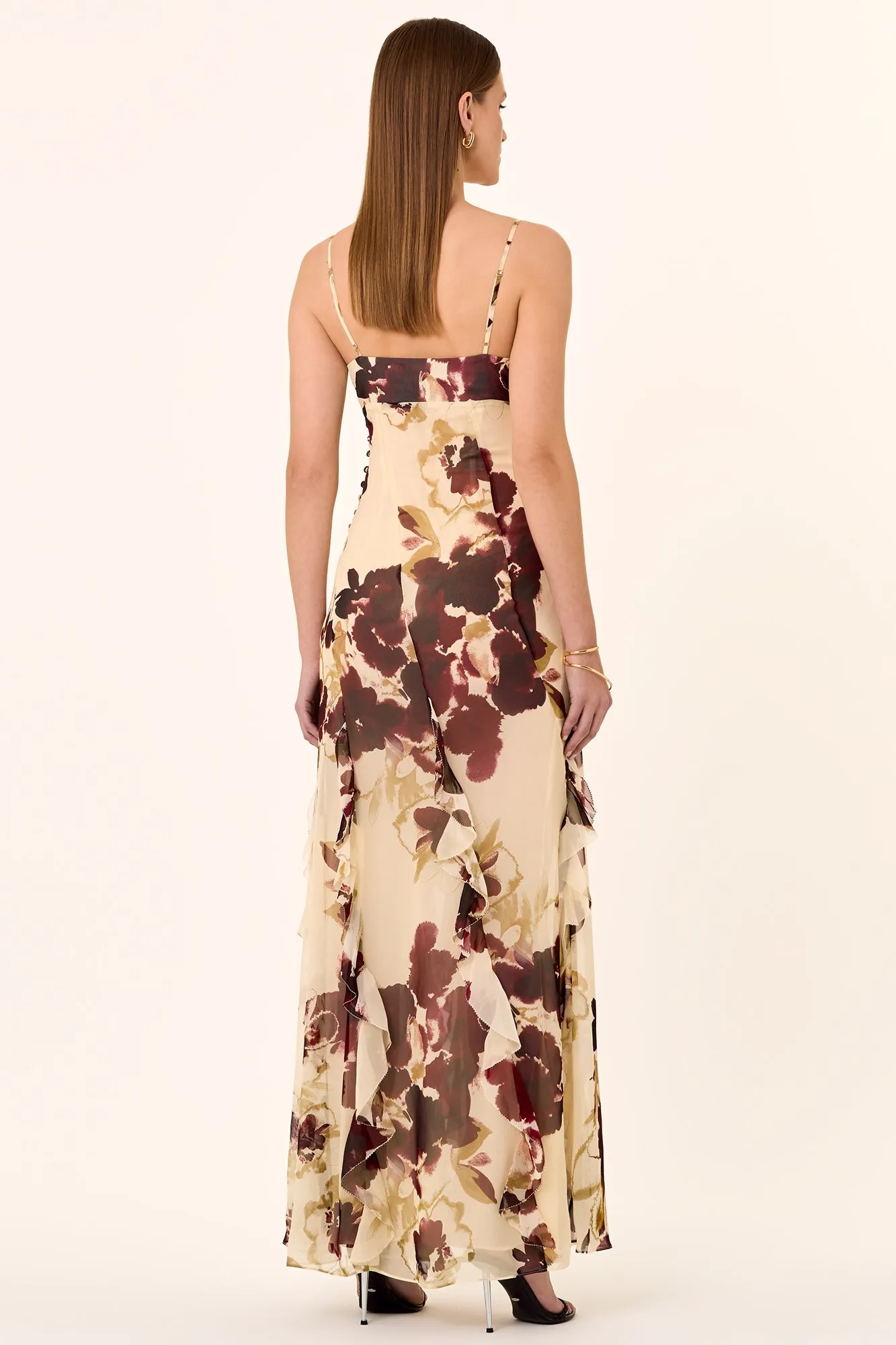 Kamila Gown - Watercolour Floral Ivory