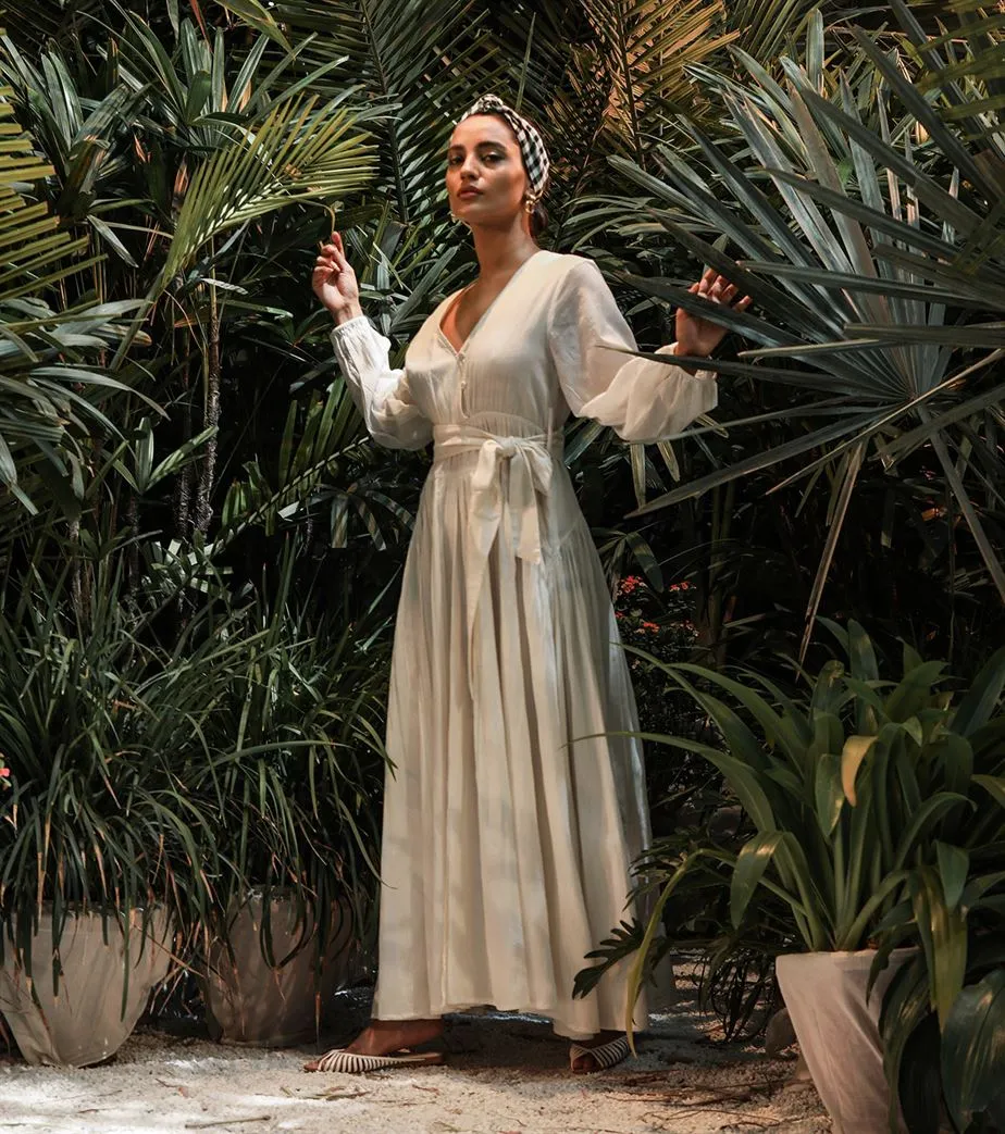 Khara Kapas   -   Daydream White slit dress  - Another Day in Paradise