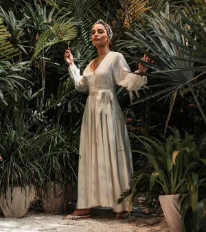 Khara Kapas   -   Daydream White slit dress  - Another Day in Paradise