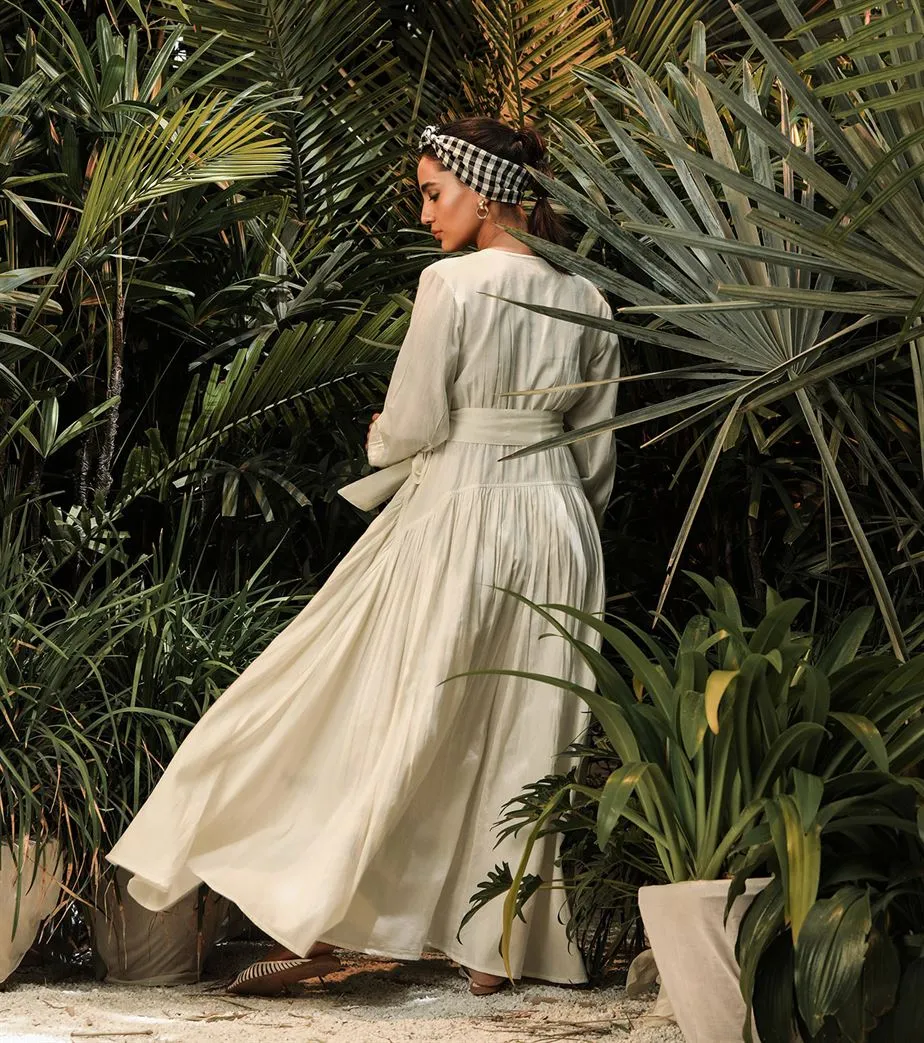 Khara Kapas   -   Daydream White slit dress  - Another Day in Paradise