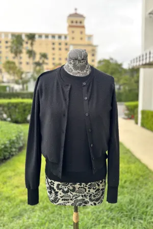 Kinross Sequin Dress Cardigan in Black