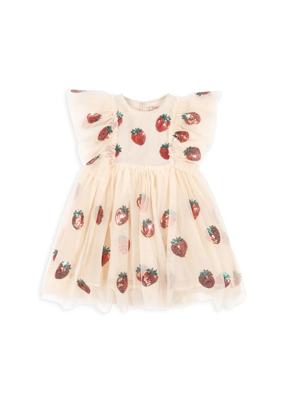 Konges Slojd Yvoone Frill Dress - Strawberry
