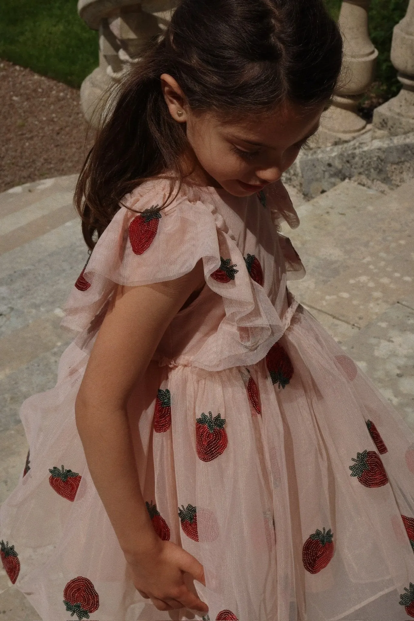 Konges Slojd Yvoone Frill Dress - Strawberry