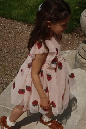 Konges Slojd Yvoone Frill Dress - Strawberry