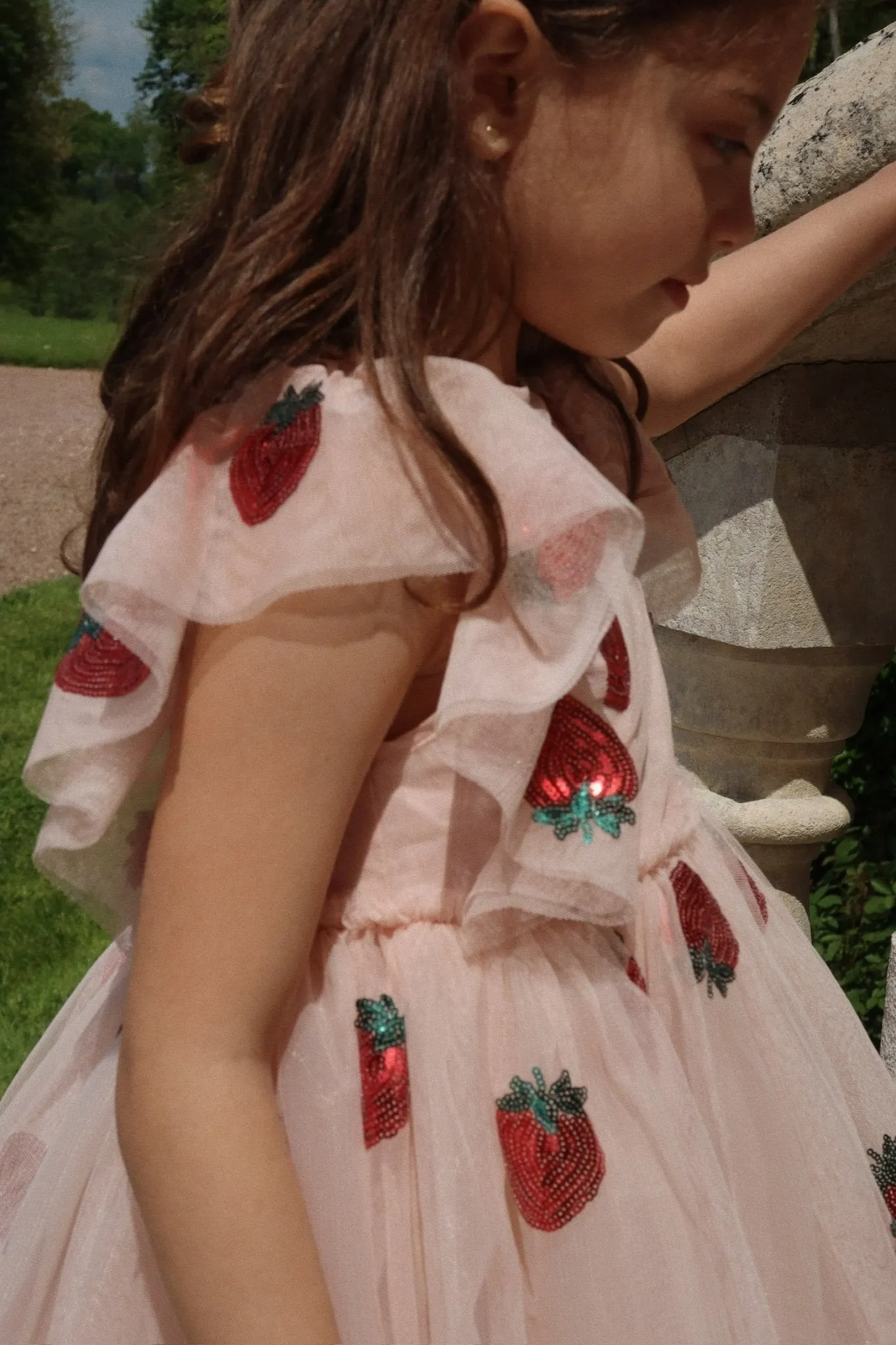 Konges Slojd Yvoone Frill Dress - Strawberry