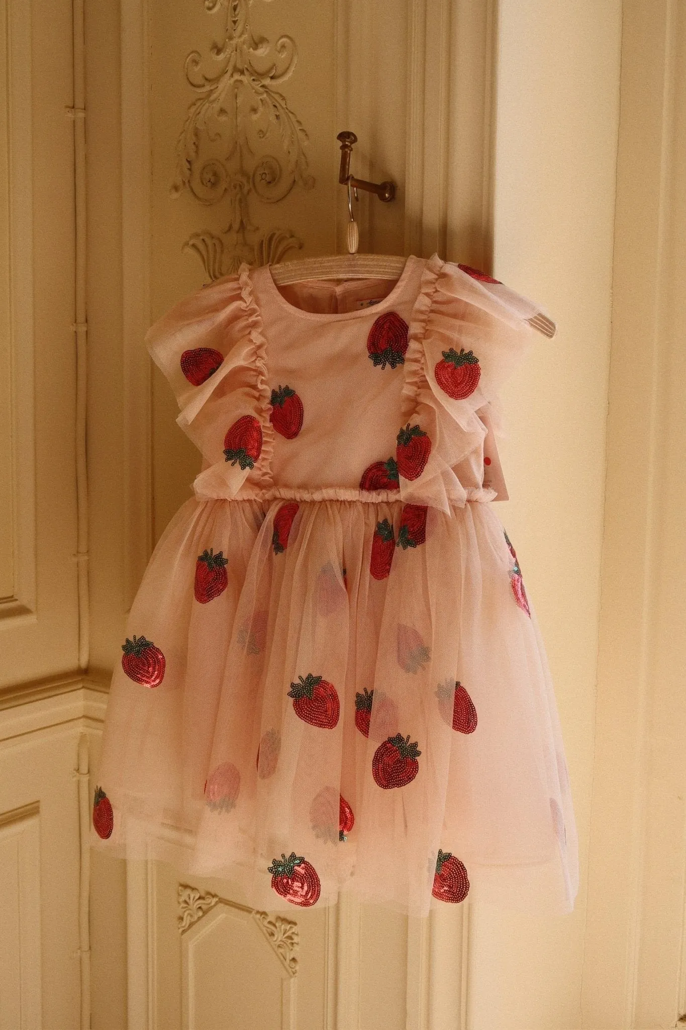 Konges Slojd Yvoone Frill Dress - Strawberry