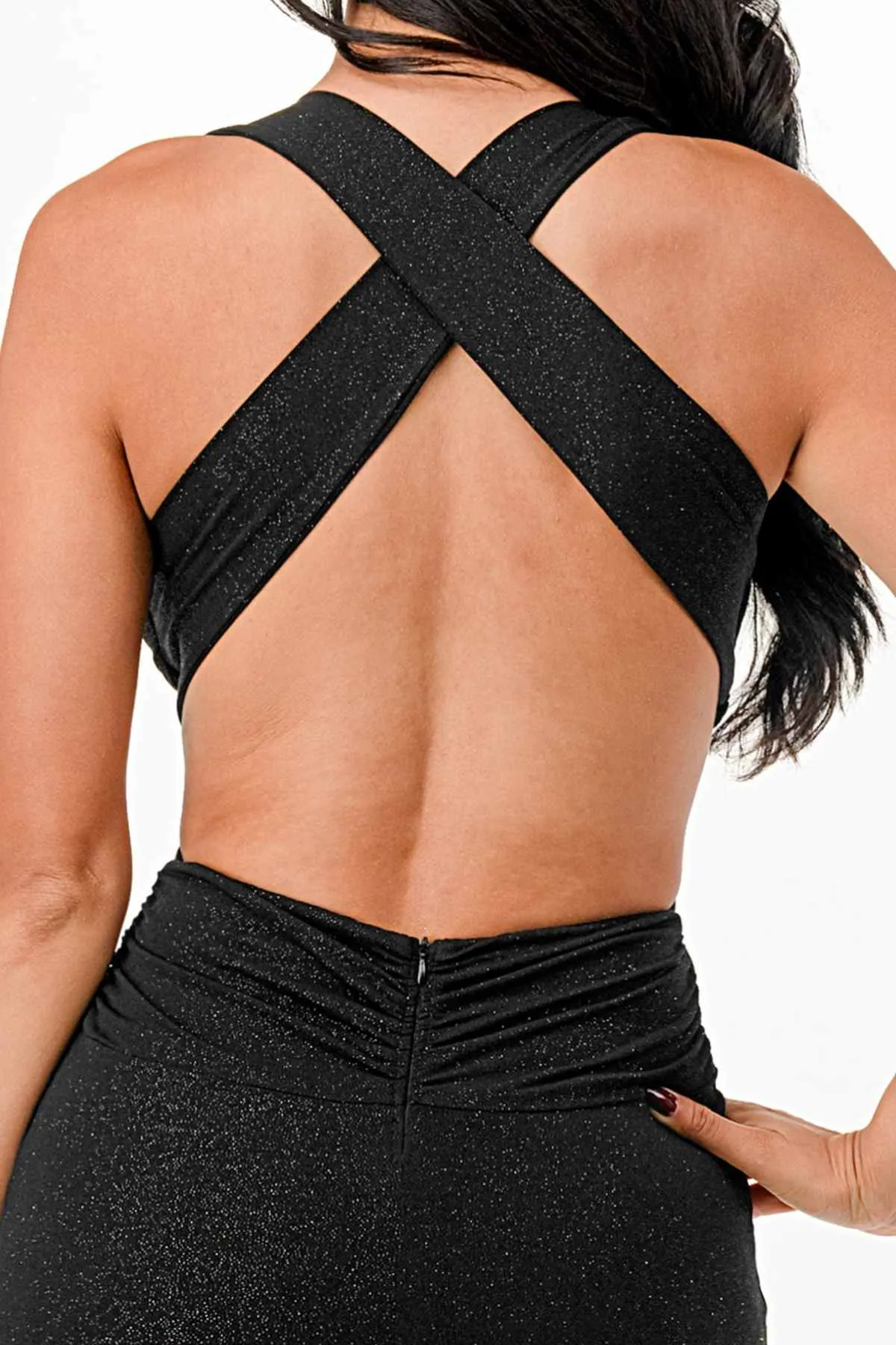 La Scala 26063 Dress Long V-Neckline Halter Top Gown