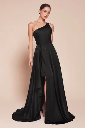 Ladivine 7450 Dress One Shoulder Satin A-Line Gown