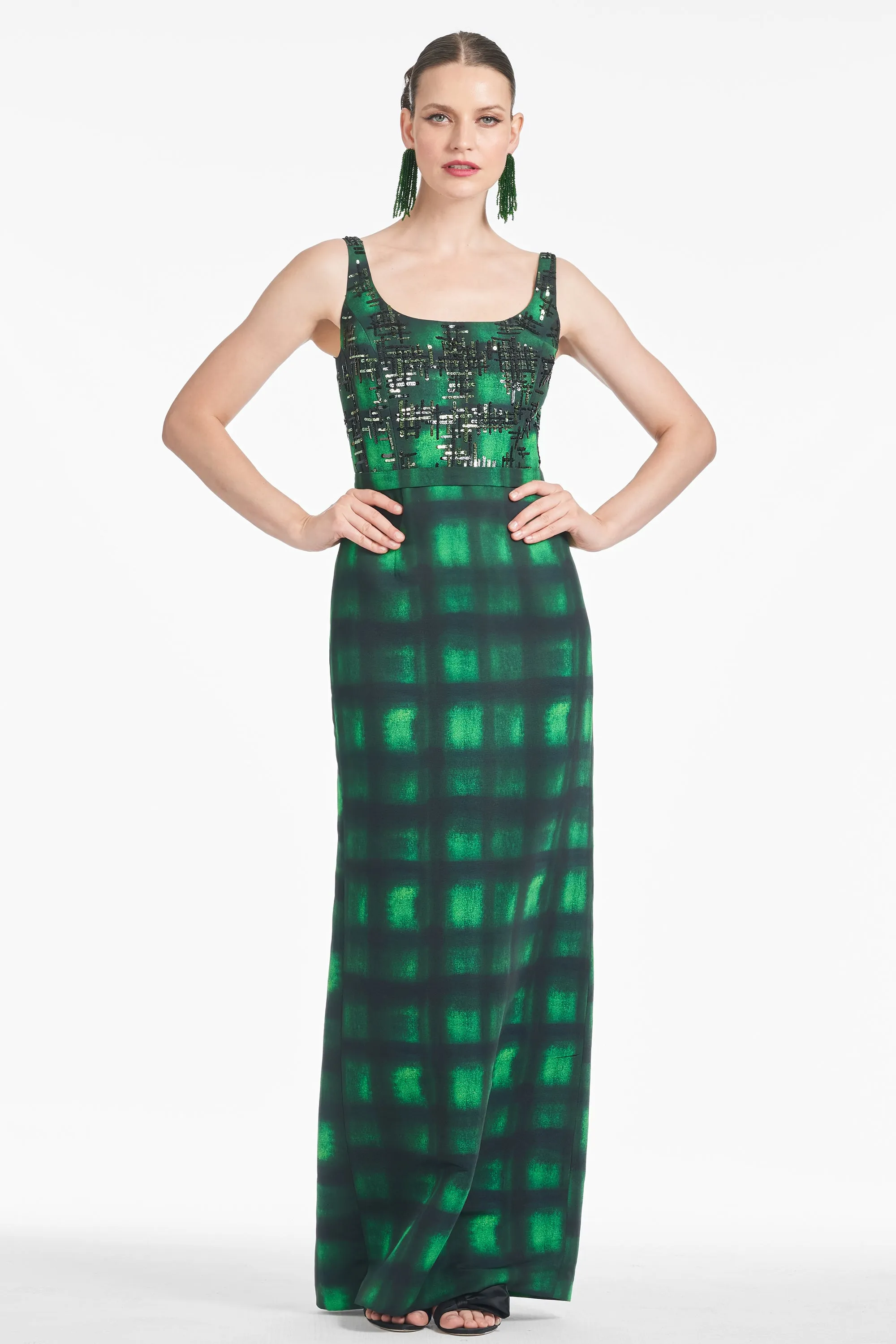 Lana Gown - Emerald Shibori - Final Sale