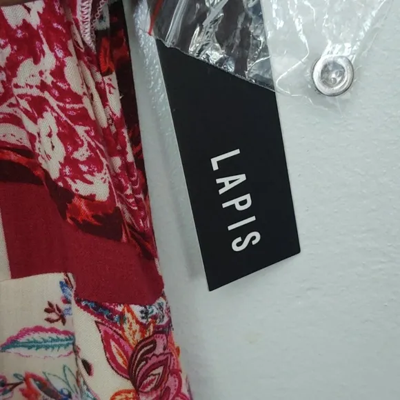 Lapis Boho patchwork fit and flare dress sz lg