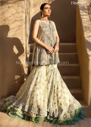Latest Pakistani Dulhan Gharara for Wedding 2021 #BR158