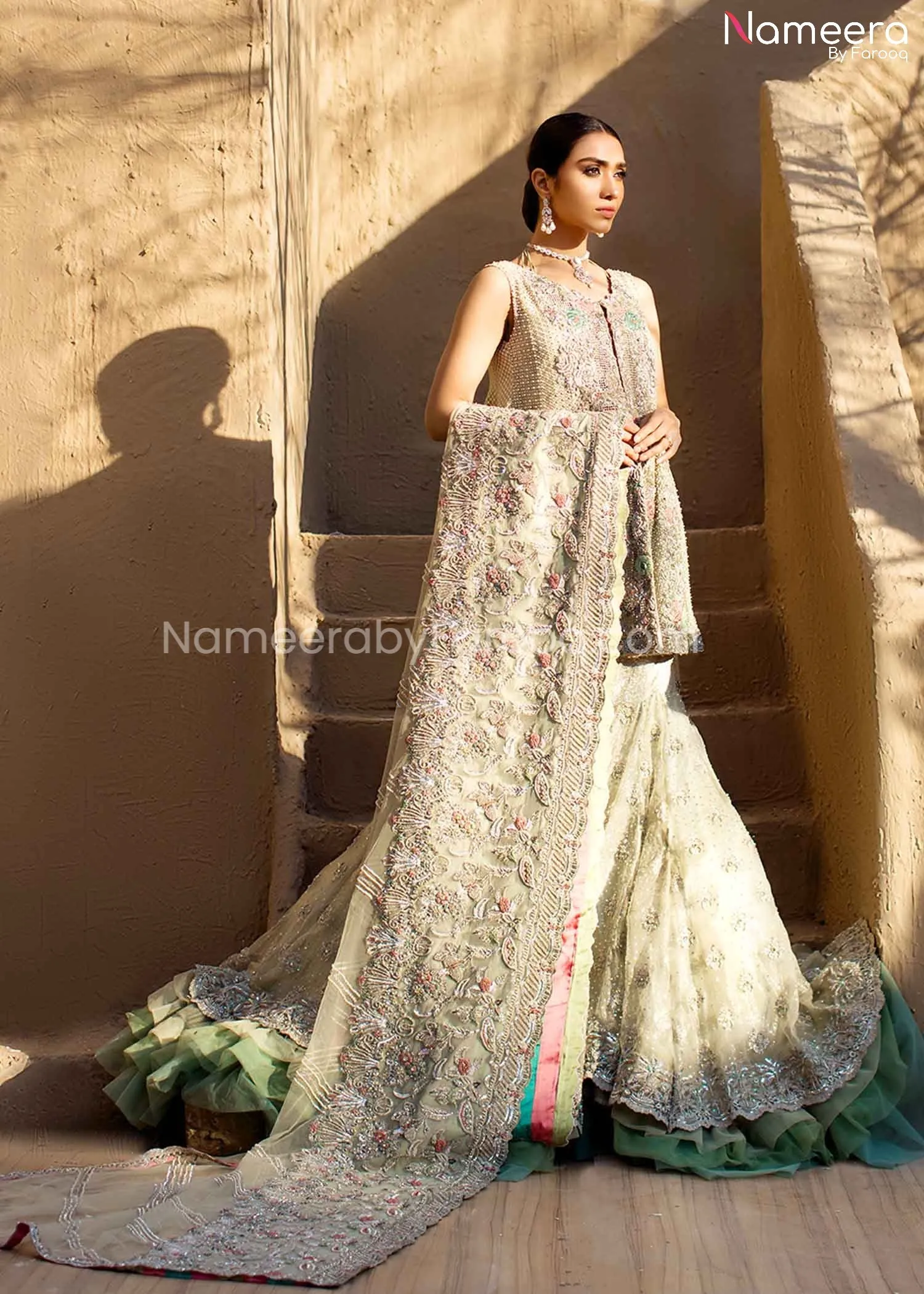 Latest Pakistani Dulhan Gharara for Wedding 2021 #BR158