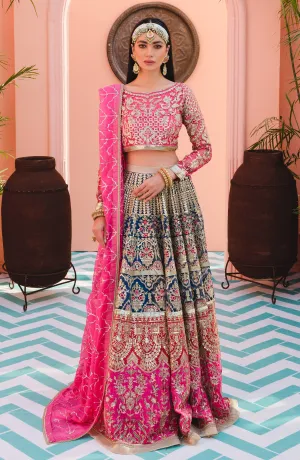 Latest Pakistani Lehenga Choli in Pink Shade #PF395