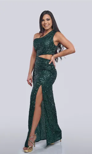 LAYRA HUNTER GREEN MAXXI DRESS