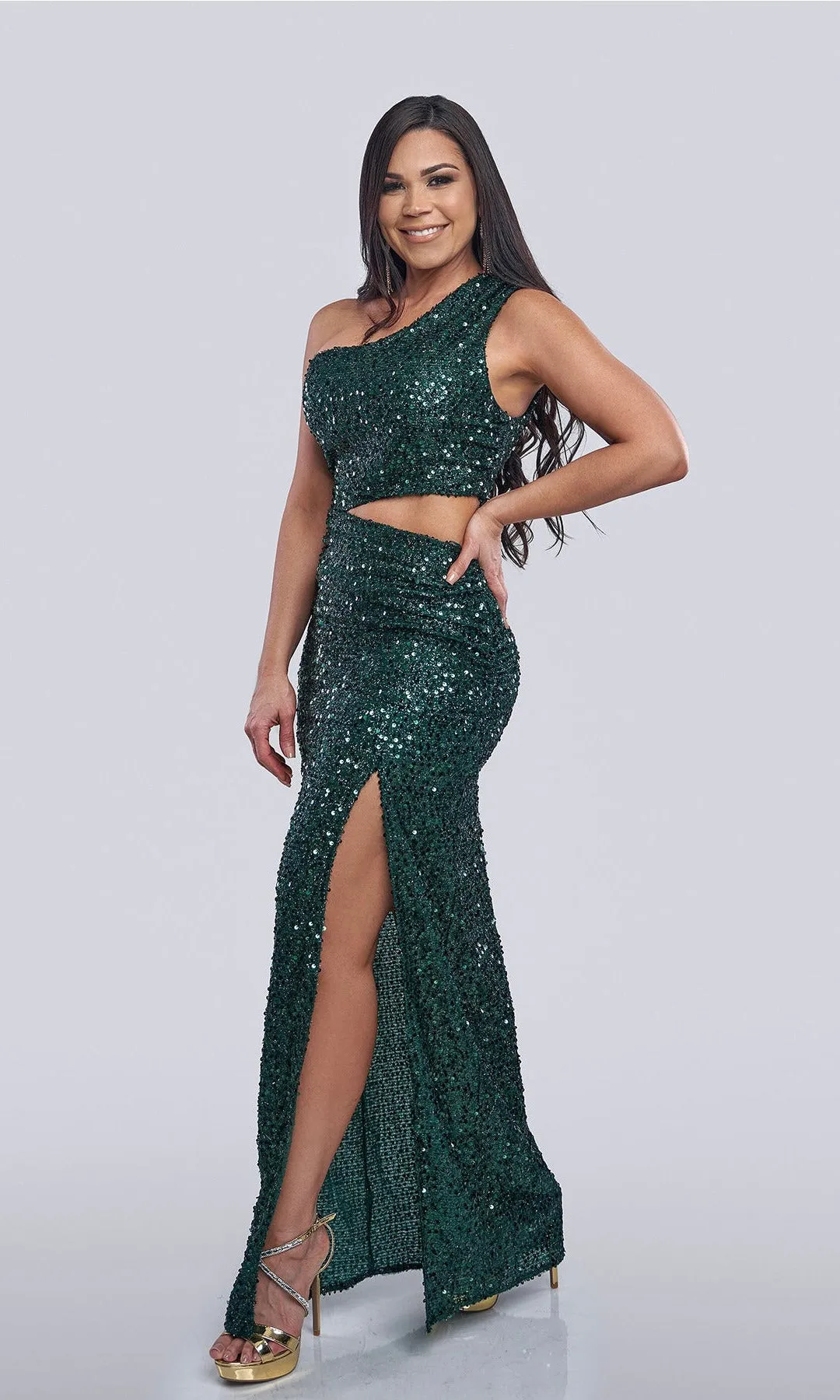 LAYRA HUNTER GREEN MAXXI DRESS