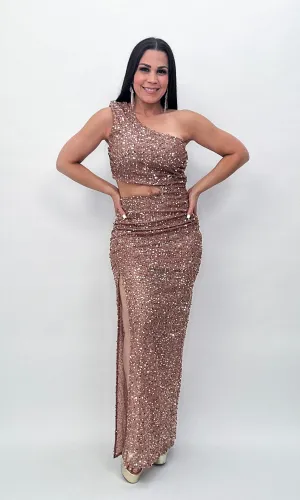 LAYRA ROSEGOLD MAXXI DRESS