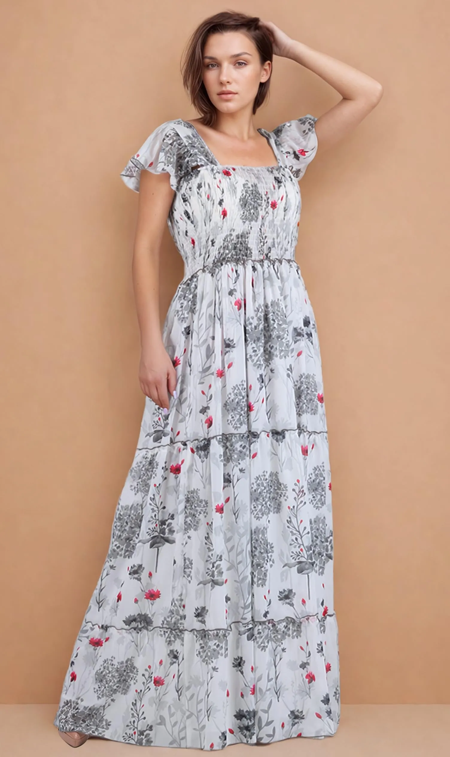 Leena Smocked Body Maxi Dress