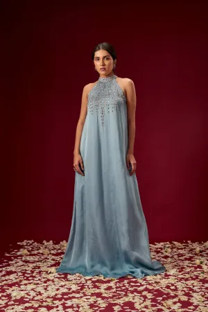 Lilac Blue Trapeze Gown