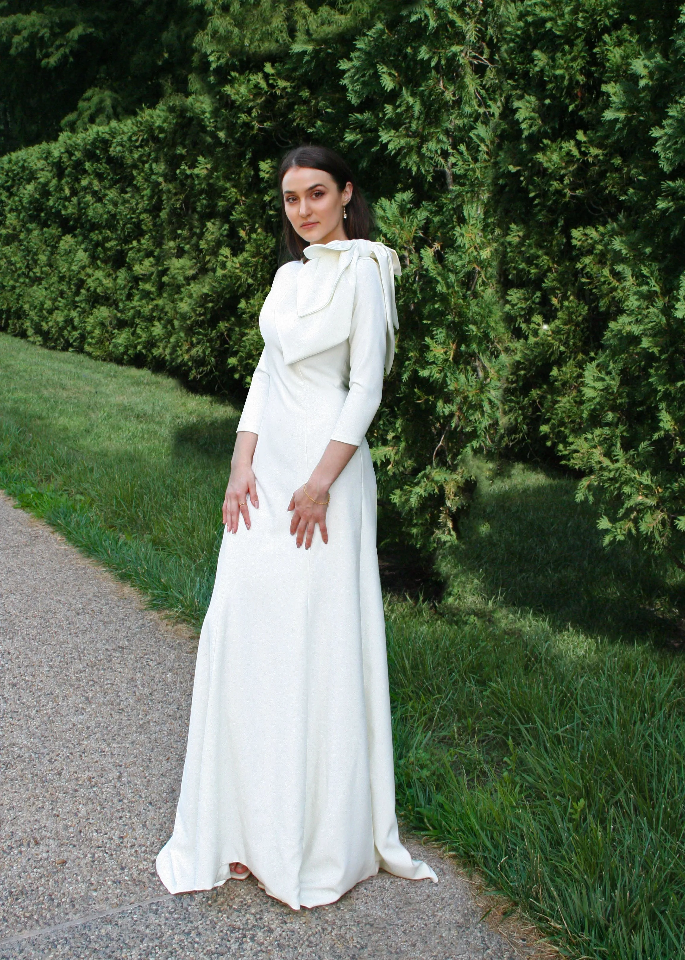 Lilinoe Orange Modest Gown