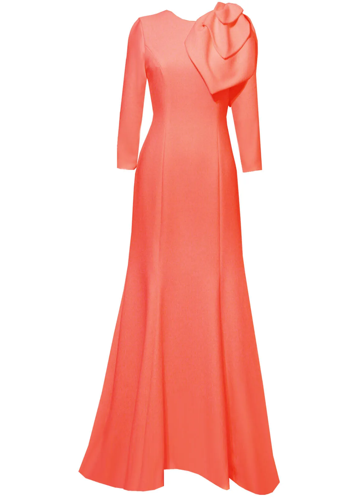Lilinoe Orange Modest Gown