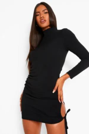 Long Sleeve Black Mini Dress