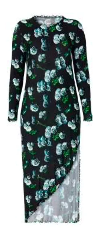 Long Sleeve Lettuce Edge Dress