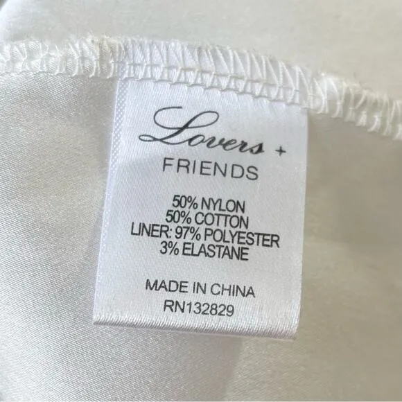 Lovers   Friends Gwen Babydoll Lace Flounce Mini Dress Women's Size Medium