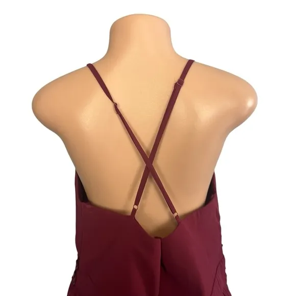 Lulus Loving You Forever Burgundy Sequin Lace Pleated Maxi Dress