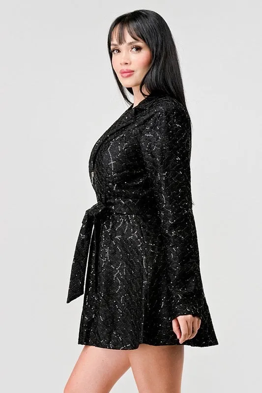 Luxe sequins jacket dress