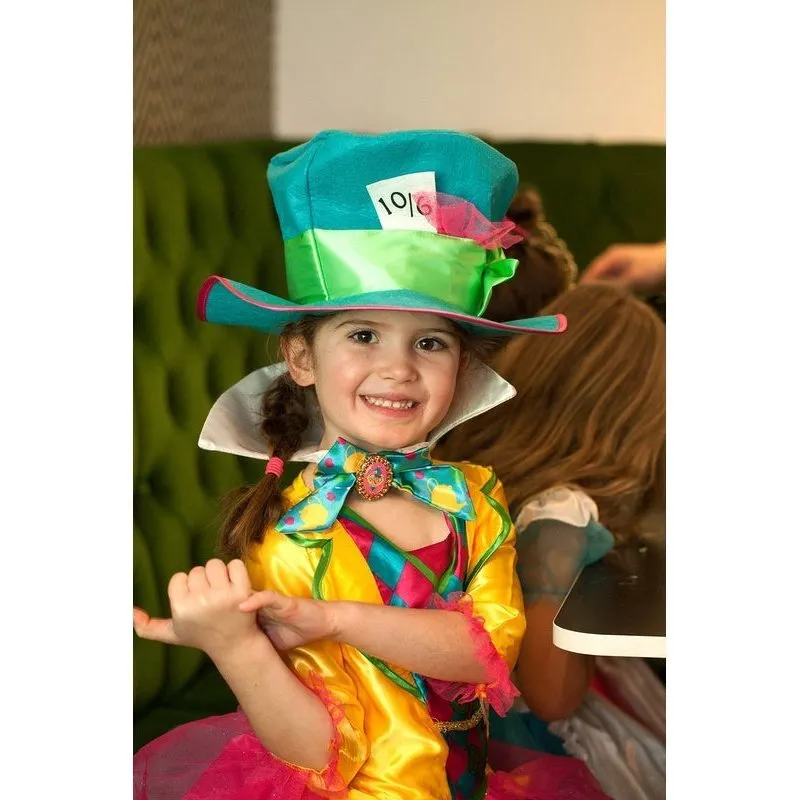 Mad Hatter Girls Deluxe Costume Size 3 5.