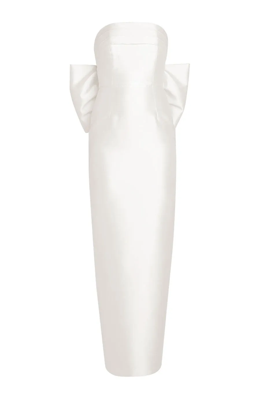 Magnolia Silk and Wool Column Gown