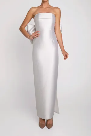 Magnolia Silk and Wool Column Gown