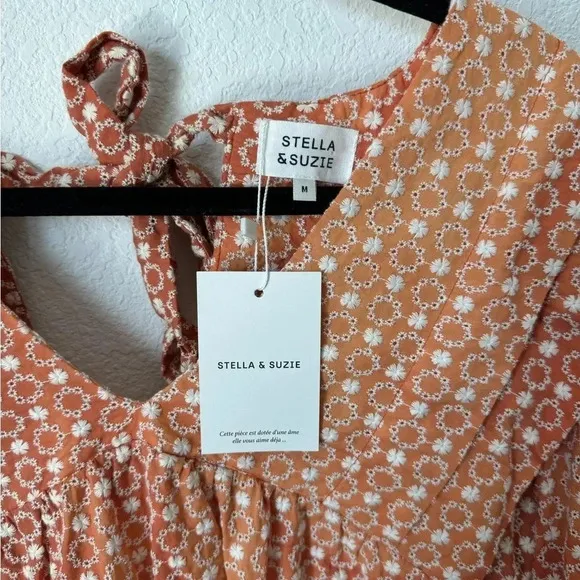 Maison Stella &amp; Suzie Embroidered Floral Prairie Dress - NWT - Medium