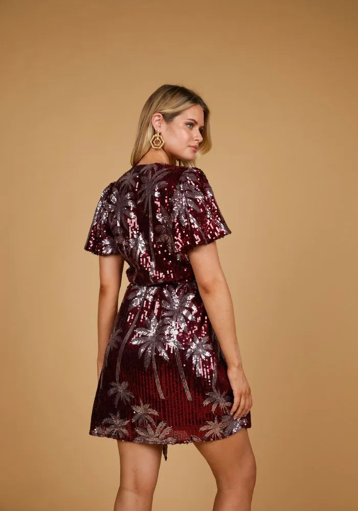 Margarita Sequin Dress- Sangria