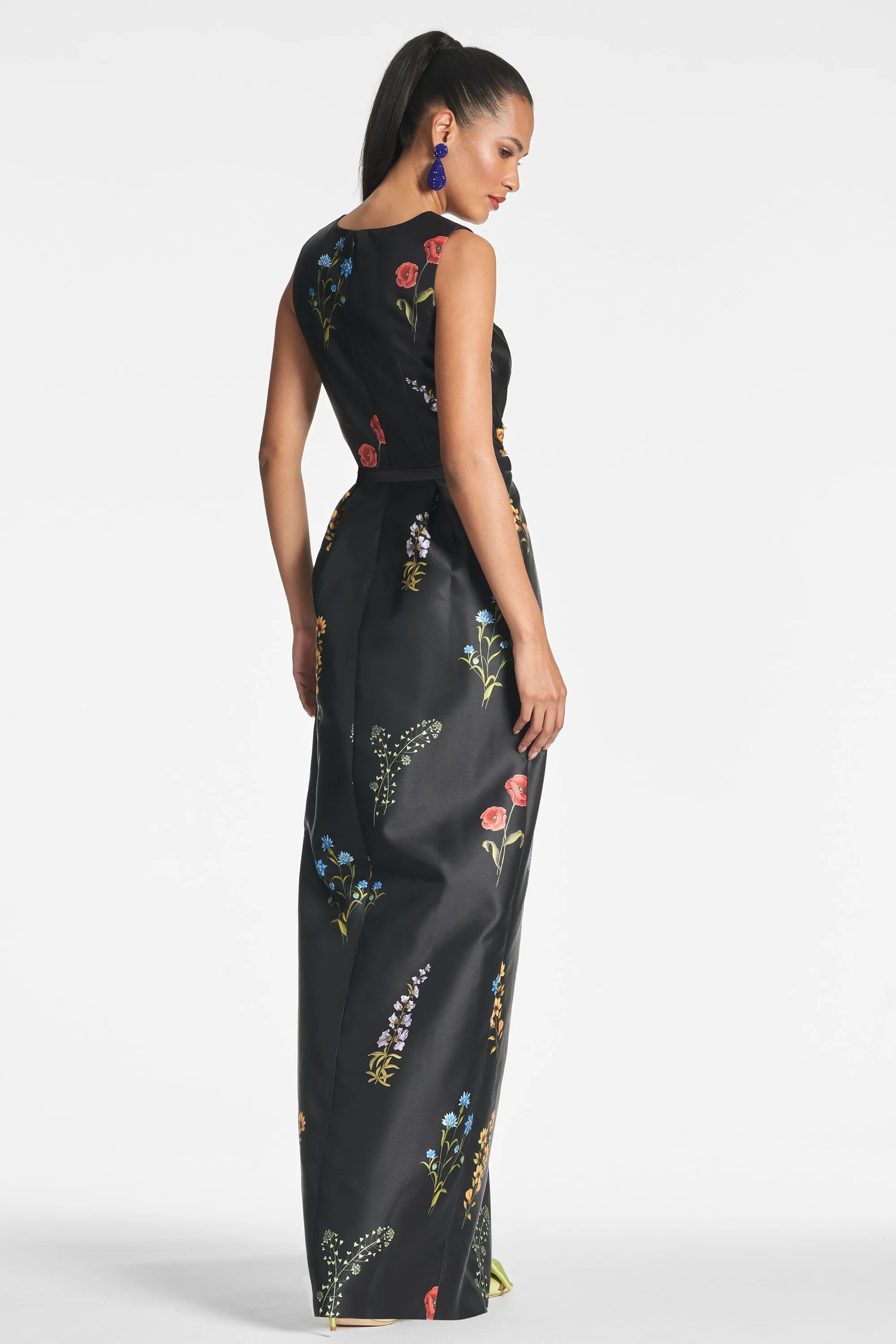 Marsden Gown - Noir Bouquet
