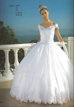 Melody Size 12 419 White Gown
