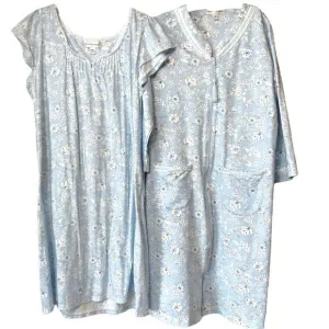 Miss Elaine 2pc Floral Bouquets Robe and Gown Set