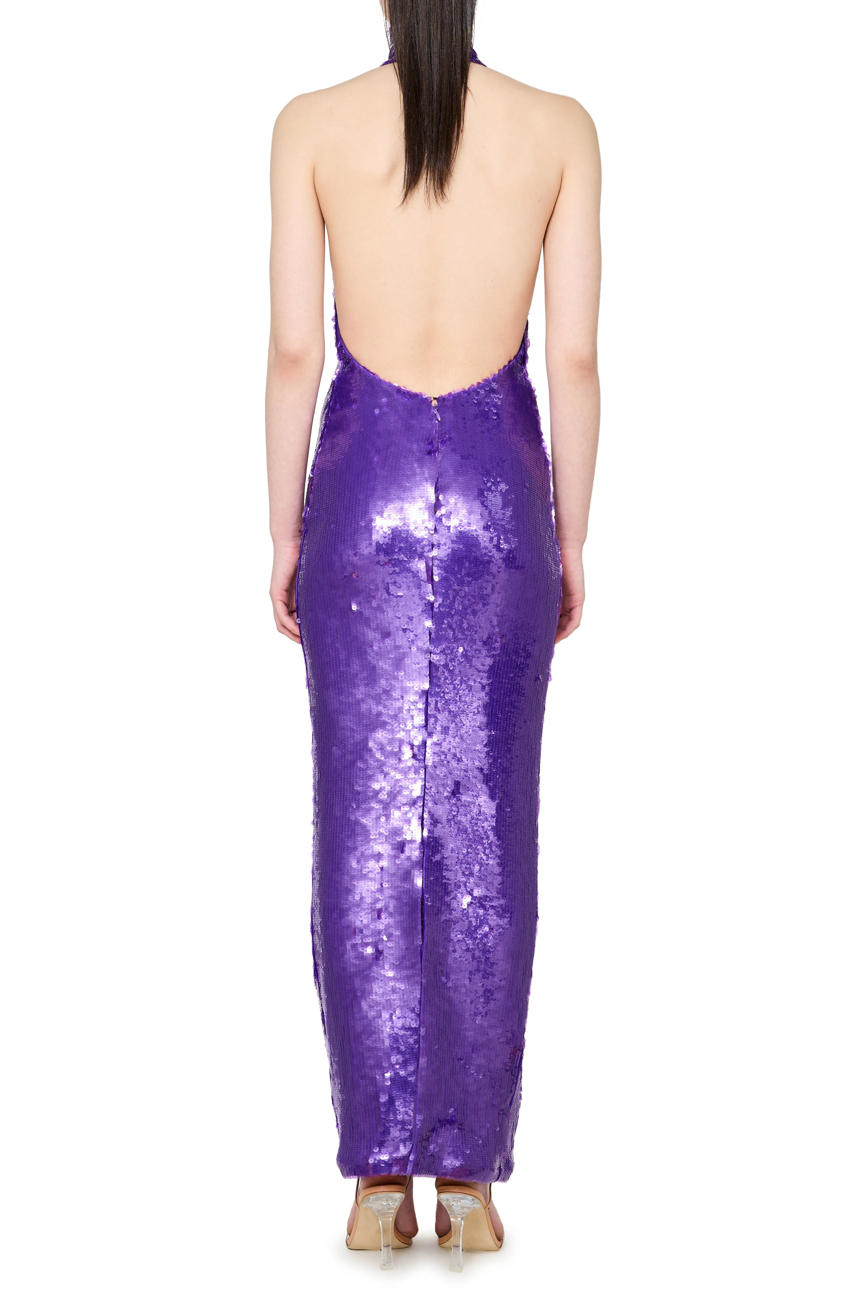 Mockneck Column Gown