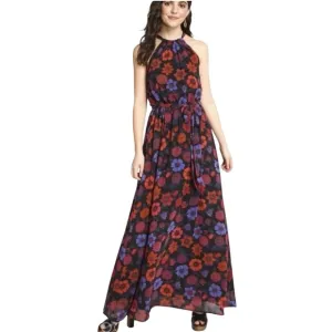 Modcloth &quot;Illuminated Elegance&quot; Chiffon Maxi Dress - Floral