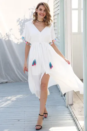 Morning Cloud Maxi Dress - White