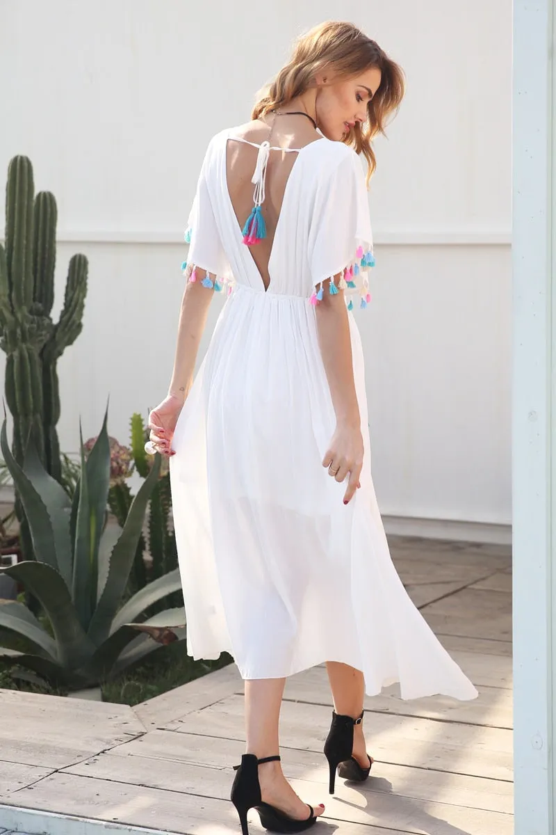 Morning Cloud Maxi Dress - White