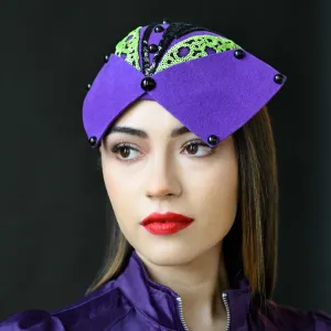 NA183001-Purple Felt Fascinator