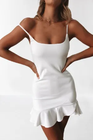 Never Mind White Mini Dress