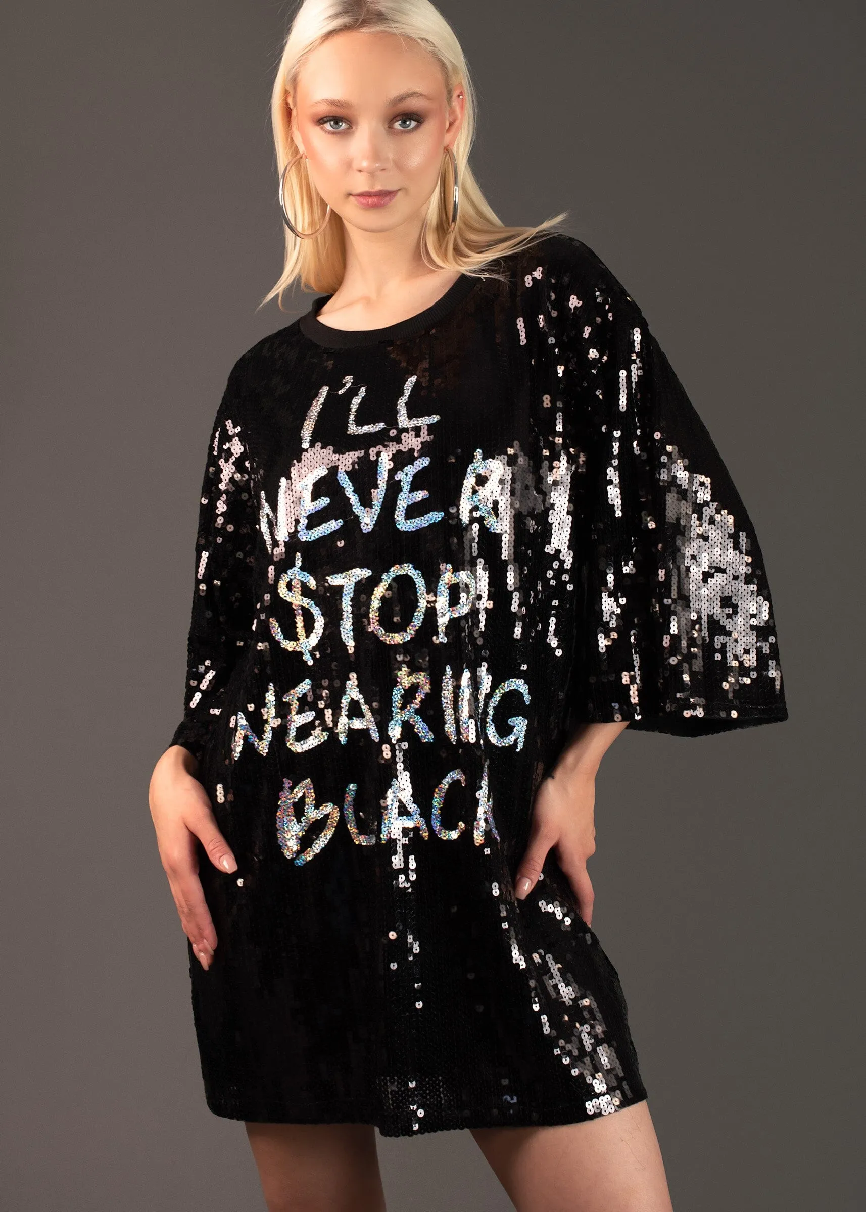 Never Stop Black Tee