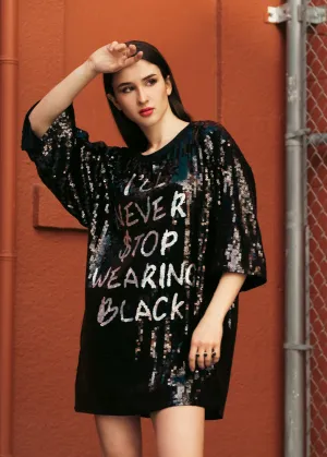 Never Stop Black Tee